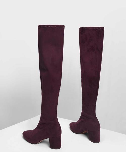 CHARLES & KEITH(チャールズ & キース)の「クラシックニーブーツ / Classic Knee Boots(ブーツ・レディース・ブラック/パープル・23cm/23.5cm/24.5cm/25cm)」の12枚目の写真