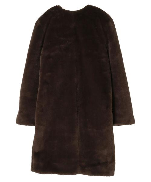 YECCA VECCA（イェッカヴェッカ）の「・エコファーコート（ダウンジャケット/コート・レディース・ベージュ/ブラウン・FREE）」の10枚目の写真