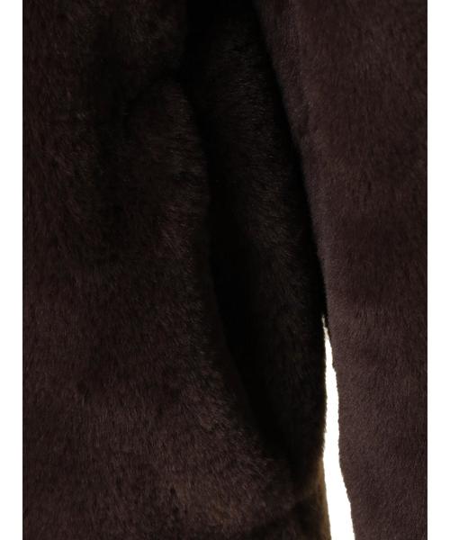 YECCA VECCA（イェッカヴェッカ）の「・エコファーコート（ダウンジャケット/コート・レディース・ベージュ/ブラウン・FREE）」の15枚目の写真