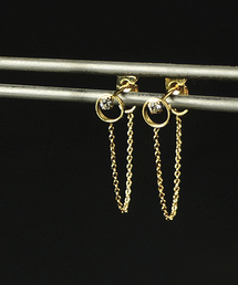 KU-CROISSANT | 【BDMstudio】SHADOW チェーンピアス(ピアス（両耳用）)