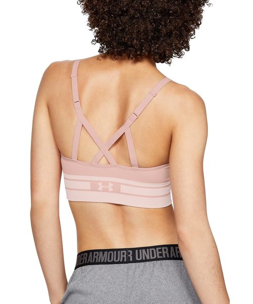 UNDER ARMOUR（アンダーアーマー）の「レディーススポーツブラローインパクト / シームレスロングラインブラ（ブラジャー・レディース・ブラック/サーモンピンク/フューシャピンク/グレー/ダークラベンダー/ピンク/ホワイト/スモークグレー/ミント・SM/LG/MD/XL）」の15枚目の写真