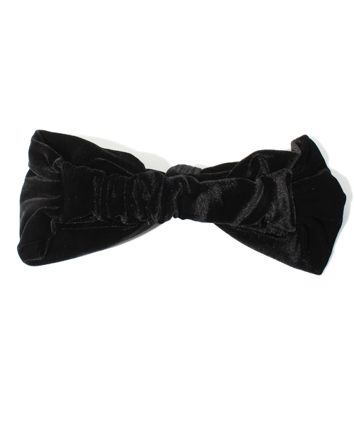 MAJESTIC LEGON（マジェスティックレゴン）の「ベロアリボンターバン（ヘアバンド・レディース・ベージュ/レッド/ブラック・FREE）」の4枚目の写真