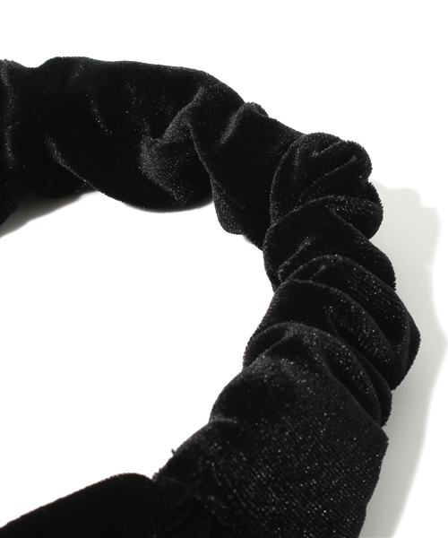 MAJESTIC LEGON（マジェスティックレゴン）の「ベロアリボンターバン（ヘアバンド・レディース・ベージュ/レッド/ブラック・FREE）」の6枚目の写真