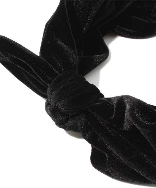 MAJESTIC LEGON（マジェスティックレゴン）の「ベロアリボンターバン（ヘアバンド・レディース・ベージュ/レッド/ブラック・FREE）」の7枚目の写真