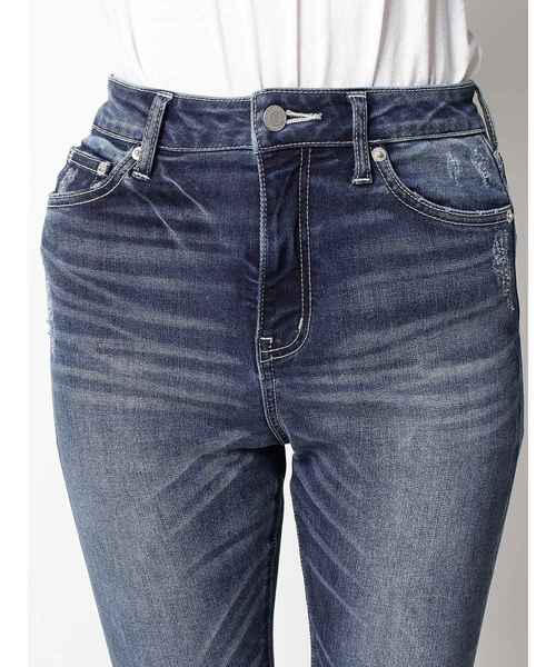 EVRIS（エヴリス）の「ヘムクラッシュスキニーDENIM PT（デニムパンツ・レディース・ライトブルー/インディゴブルー・SMALL/MEDIUM/X-SMALL）」の16枚目の写真