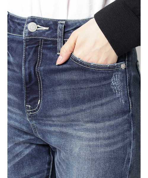 EVRIS（エヴリス）の「ヘムクラッシュスキニーDENIM PT（デニムパンツ・レディース・ライトブルー/インディゴブルー・SMALL/MEDIUM/X-SMALL）」の11枚目の写真