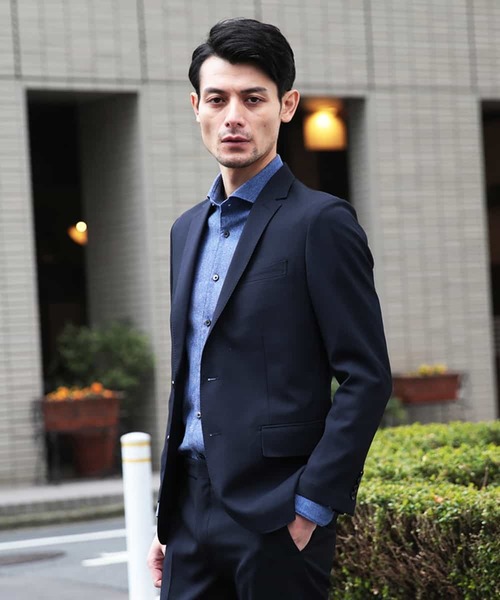 MICHEL KLEIN HOMME (ミッシェルクランオム)の「ジャケット(TRABESTドビー)(その他アウター・メンズ・ネイビー・46/48/51)」の3枚目の写真