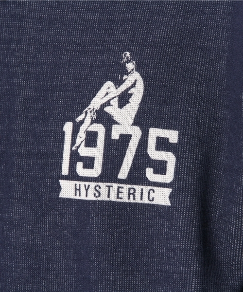 HYSTERIC GLAMOUR（ヒステリックグラマー）の「COLLEGE #2 pt VネックT-SH（Tシャツ/カットソー・メンズ・ピンク/ネイビー/チャコールグレー・LARGE/MEDIUM/SMALL）」の9枚目の写真