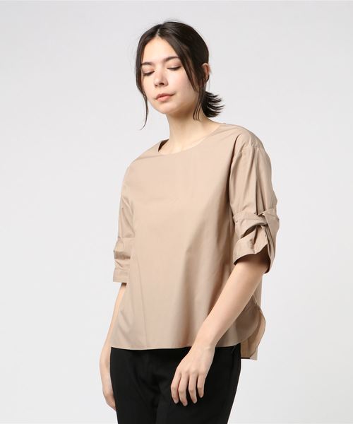 INTERPLANET（インタープラネット）の「袖デザインブラウス（シャツ/ブラウス・レディース・オフホワイト/ブラック/ベージュ/ブルー・FREE）」の4枚目の写真