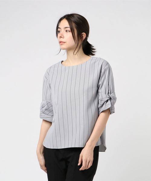 INTERPLANET（インタープラネット）の「袖デザインブラウス（シャツ/ブラウス・レディース・オフホワイト/ブラック/ベージュ/ブルー・FREE）」の3枚目の写真