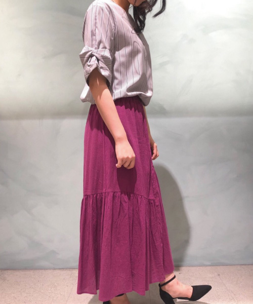 INTERPLANET（インタープラネット）の「袖デザインブラウス（シャツ/ブラウス・レディース・オフホワイト/ブラック/ベージュ/ブルー・FREE）」の8枚目の写真