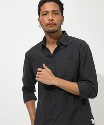 AZUL by moussy MENS�i�A�Y�[���o�C�}�E�W�[�����Y�j�́uCOTTON LINEN COOLMAX 3/4 SHIRT/�R�b�g�����l���N�[���}�b�N�X�V���c�i�V���c/�u���E�X�j�v