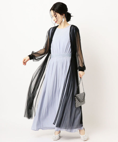 SHIPS - SHIPS シップス  little black チュール　羽織　ワンピース ships little black（シップスリトルブラック）の「little black