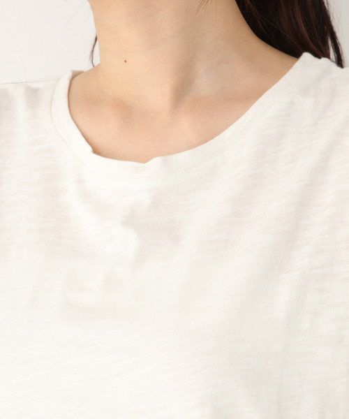 GLOBAL WORK（グローバルワーク）の「スラブテンジクノースリーブ【UVケア】/836570（Tシャツ/カットソー・レディース・ホワイト/ブラック/ベージュ/イエロー・MEDIUM/LARGE）」の11枚目の写真