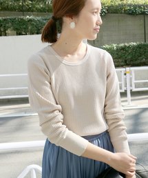 ベーシックワッフルロンT◆