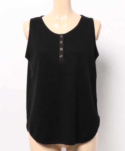 PAGEBOY(ページボーイ)の「フロントボタンワッフルタンク(タンクトップ・レディース・ブラック/ホワイト/キャメル・FREE)」の12枚目の写真