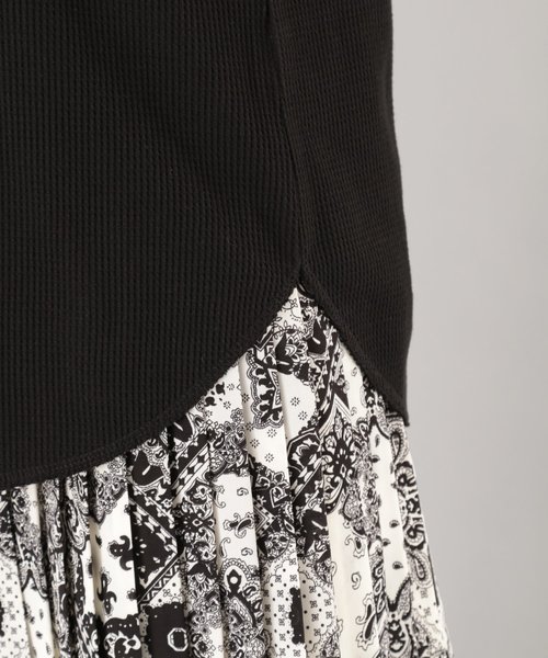 PAGEBOY(ページボーイ)の「フロントボタンワッフルタンク(タンクトップ・レディース・ブラック/ホワイト/キャメル・FREE)」の9枚目の写真