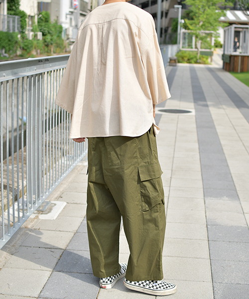 kutir(クティール)の「ワイドカーゴパンツ(カーゴパンツ・メンズ・ベージュ/レッド/カーキ・SMALL/MEDIUM/LARGE)」の15枚目の写真