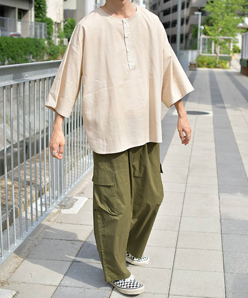 kutir(クティール)の「ワイドカーゴパンツ(カーゴパンツ・メンズ・ベージュ/レッド/カーキ・SMALL/MEDIUM/LARGE)」の16枚目の写真