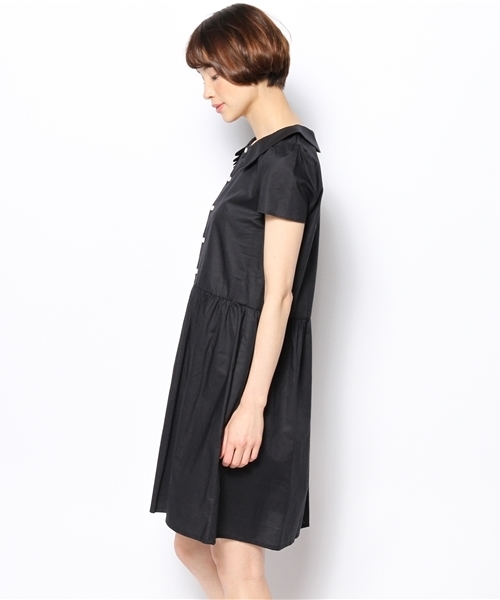 I am I （アイアムアイ）の「ハグ衿            半袖ワンピース【入荷禁止】（ワンピース・レディース・ホワイト/ブラック・FREE）」の6枚目の写真