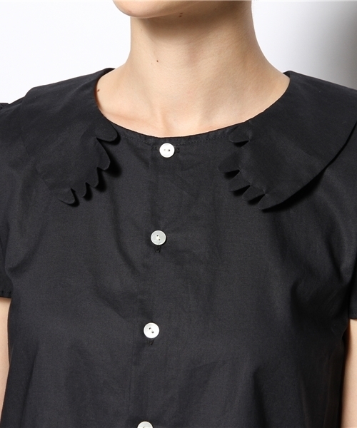 I am I （アイアムアイ）の「ハグ衿            半袖ワンピース【入荷禁止】（ワンピース・レディース・ホワイト/ブラック・FREE）」の9枚目の写真