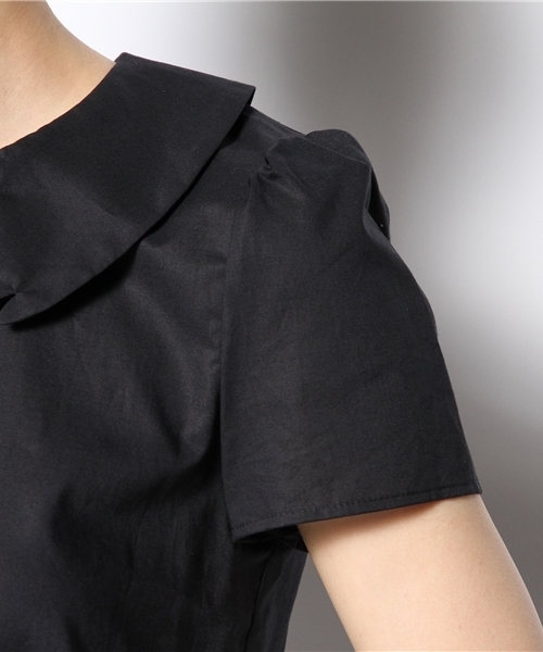 I am I （アイアムアイ）の「ハグ衿            半袖ワンピース【入荷禁止】（ワンピース・レディース・ホワイト/ブラック・FREE）」の10枚目の写真