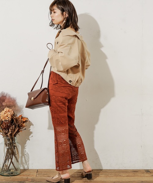 natural couture（ナチュラルクチュール）の「NEWコンパクトショートブルゾン（ブルゾン・レディース・カーキ/チェック/チョコ/ベージュ・FREE）」の12枚目の写真