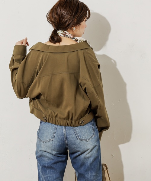 natural couture（ナチュラルクチュール）の「NEWコンパクトショートブルゾン（ブルゾン・レディース・カーキ/チェック/チョコ/ベージュ・FREE）」の17枚目の写真