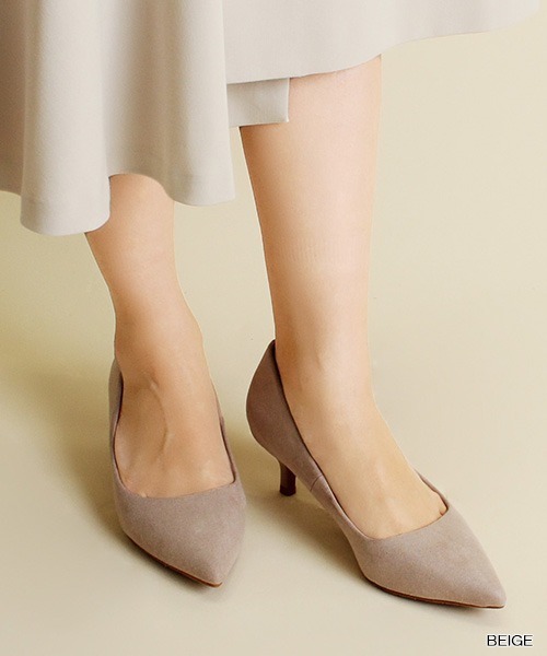 RANDA（ランダ）の「ストレスフリー/ポインテッドトゥベーシックレインパンプス（パンプス・レディース・ブラック/グレー/グリーン/プラム/ゴールド/パイソン/カーキ/ベージュ/ブラック系その他・21.5/22/22.5/23/23.5/24/24.5/25/25.5/21）」の5枚目の写真