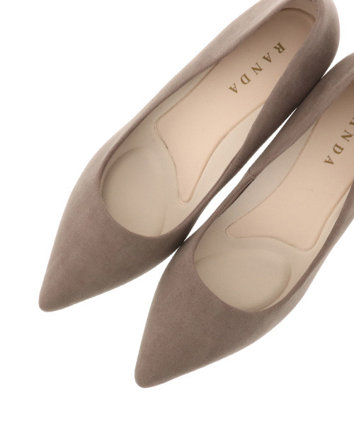 RANDA（ランダ）の「ストレスフリー/ポインテッドトゥベーシックレインパンプス（パンプス・レディース・ブラック/グレー/グリーン/プラム/ゴールド/パイソン/カーキ/ベージュ/ブラック系その他・21.5/22/22.5/23/23.5/24/24.5/25/25.5/21）」の10枚目の写真