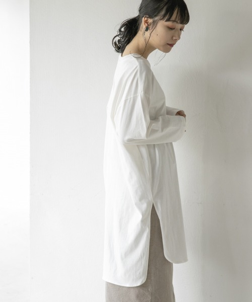 LOWRYS FARM(ローリーズファーム)の「レイヤードスリットLS 861672(Tシャツ/カットソー・レディース・ブラック/オフホワイト・FREE)」の1枚目の写真