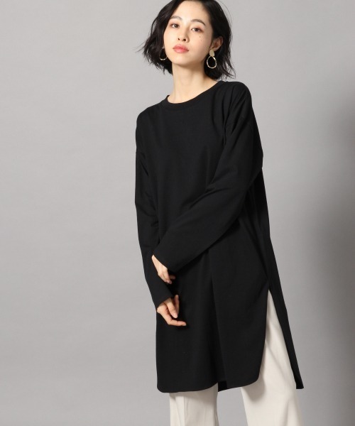 LOWRYS FARM(ローリーズファーム)の「レイヤードスリットLS 861672(Tシャツ/カットソー・レディース・ブラック/オフホワイト・FREE)」の2枚目の写真