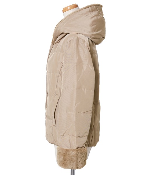 n'ee-ne（ネーネ）の「ボアフードダウンジャッケット（ダウンジャケット/コート・レディース・ブラック/ベージュ/ネイビー/アイボリー・M/L）」の18枚目の写真