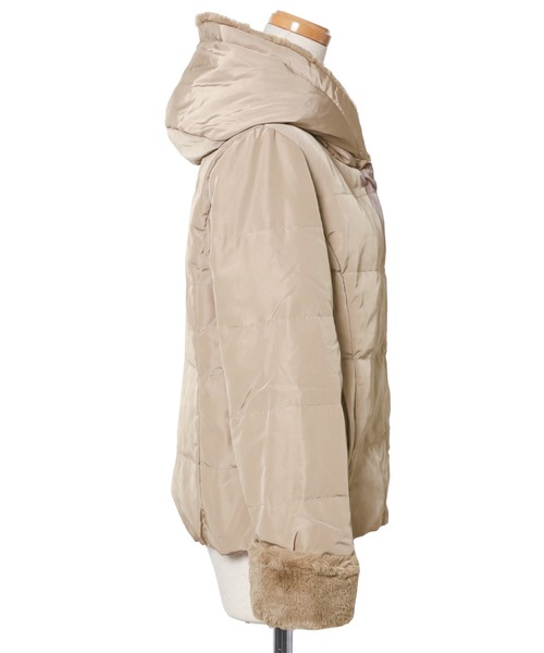 n'ee-ne（ネーネ）の「ボアフードダウンジャッケット（ダウンジャケット/コート・レディース・ブラック/ベージュ/ネイビー/アイボリー・M/L）」の20枚目の写真