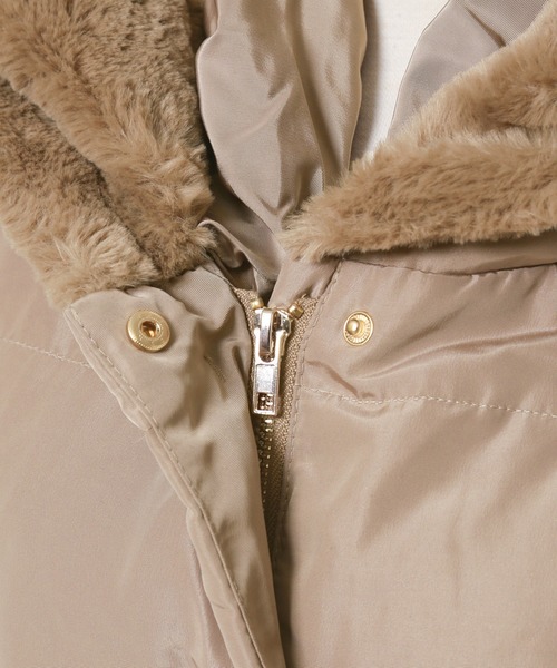 n'ee-ne（ネーネ）の「ボアフードダウンジャッケット（ダウンジャケット/コート・レディース・ブラック/ベージュ/ネイビー/アイボリー・M/L）」の11枚目の写真