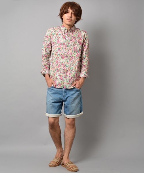 SHIPS JET BLUE（シップスジェットブルー）の「★★JB: スウェット ブリーチデニムショーツ■（その他パンツ・メンズ・ライトインディゴブルー・LARGE/SMALL/MEDIUM）」の2枚目の写真