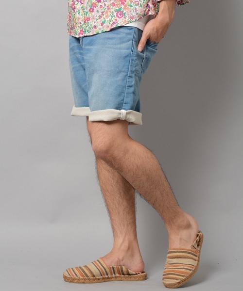 SHIPS JET BLUE（シップスジェットブルー）の「★★JB: スウェット ブリーチデニムショーツ■（その他パンツ・メンズ・ライトインディゴブルー・LARGE/SMALL/MEDIUM）」の3枚目の写真