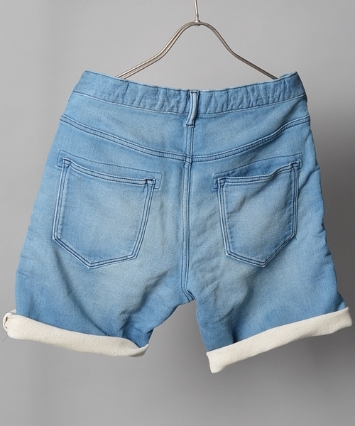 SHIPS JET BLUE（シップスジェットブルー）の「★★JB: スウェット ブリーチデニムショーツ■（その他パンツ・メンズ・ライトインディゴブルー・LARGE/SMALL/MEDIUM）」の5枚目の写真