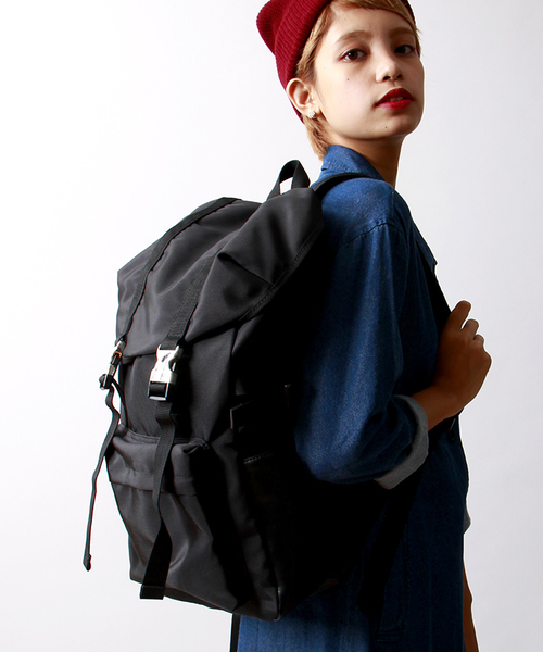 WEGO（ウィゴー）の「WEGO/ブラックバックパック（バックパック/リュック・メンズ・ブラック/その他1・FREE）」の4枚目の写真