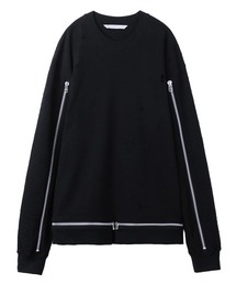 JOHN LAWRENCE SULLIVAN | DAMAGED SWEAT ZIPPED PULLOVER(スウェット)