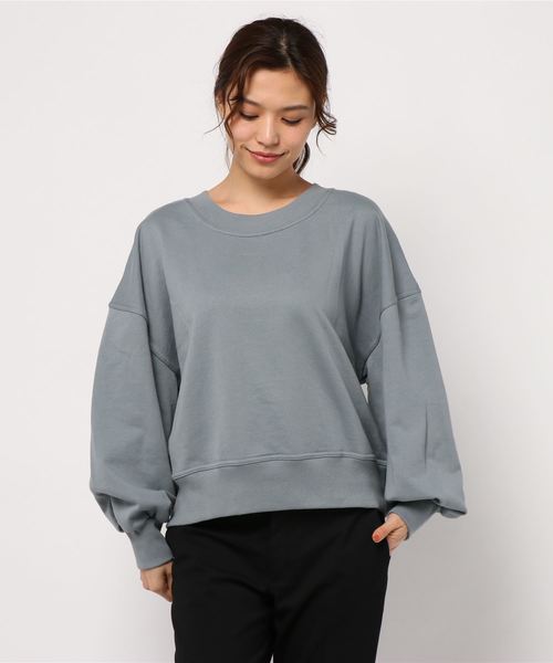 rps(アールピーエス)の「ボリューム袖裏毛プルオーバー(スウェット・レディース・カーキ/ブルー/アイボリー/モカ/杢グレー・M)」の18枚目の写真