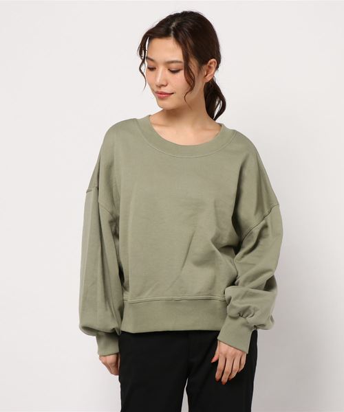 rps(アールピーエス)の「ボリューム袖裏毛プルオーバー(スウェット・レディース・カーキ/ブルー/アイボリー/モカ/杢グレー・M)」の19枚目の写真