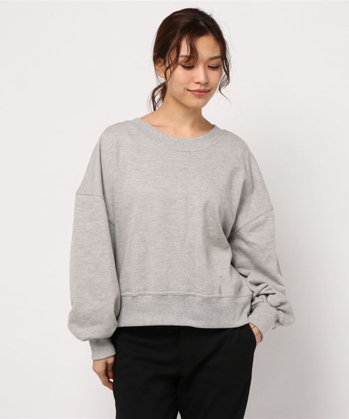 rps(アールピーエス)の「ボリューム袖裏毛プルオーバー(スウェット・レディース・カーキ/ブルー/アイボリー/モカ/杢グレー・M)」の21枚目の写真