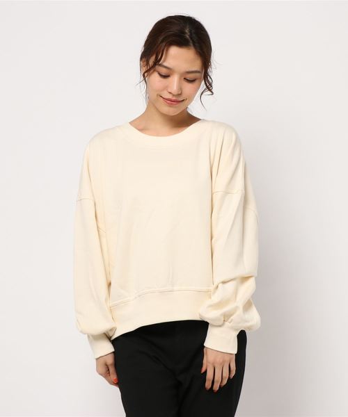 rps(アールピーエス)の「ボリューム袖裏毛プルオーバー(スウェット・レディース・カーキ/ブルー/アイボリー/モカ/杢グレー・M)」の22枚目の写真