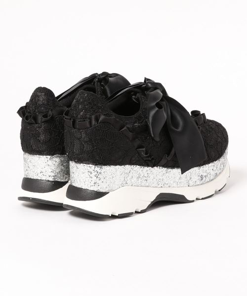 Swankiss（スワンキス）の「EV mademoi lace shoes（スニーカー・レディース・アイボリー/ピンク/ブラック・LARGE/MEDIUM）」の4枚目の写真