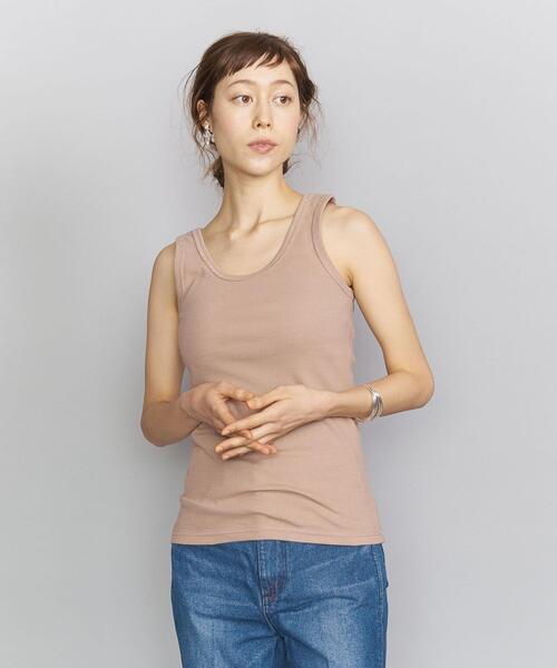 BEAUTY&YOUTH UNITED ARROWS（ビューティーアンドユースユナイテッドアローズ）の「BY テレコタンクトップ ◆（タンクトップ・レディース・ホワイト/ライラック/ベージュ/ブラック/ダークブラウン/ブラウン・FREE）」の5枚目の写真