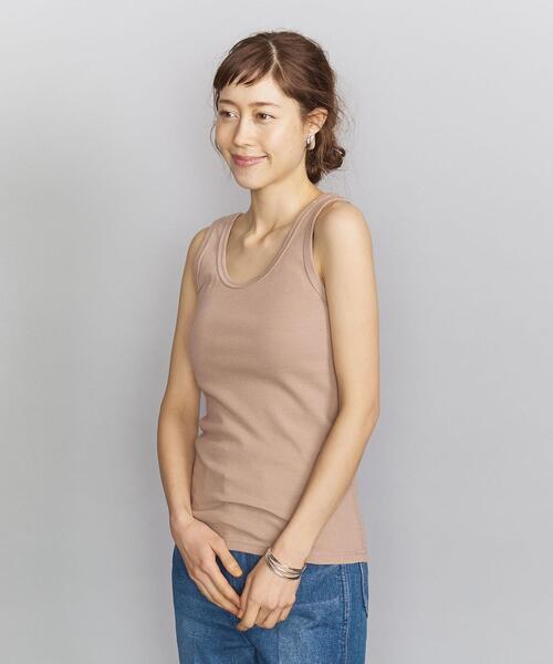 BEAUTY&YOUTH UNITED ARROWS（ビューティーアンドユースユナイテッドアローズ）の「BY テレコタンクトップ ◆（タンクトップ・レディース・ホワイト/ライラック/ベージュ/ブラック/ダークブラウン/ブラウン・FREE）」の17枚目の写真