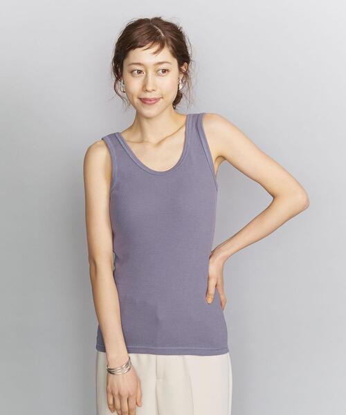 BEAUTY&YOUTH UNITED ARROWS（ビューティーアンドユースユナイテッドアローズ）の「BY テレコタンクトップ ◆（タンクトップ・レディース・ホワイト/ライラック/ベージュ/ブラック/ダークブラウン/ブラウン・FREE）」の16枚目の写真