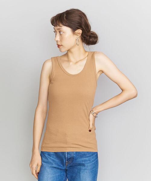 BEAUTY&YOUTH UNITED ARROWS（ビューティーアンドユースユナイテッドアローズ）の「BY テレコタンクトップ ◆（タンクトップ・レディース・ホワイト/ライラック/ベージュ/ブラック/ダークブラウン/ブラウン・FREE）」の15枚目の写真