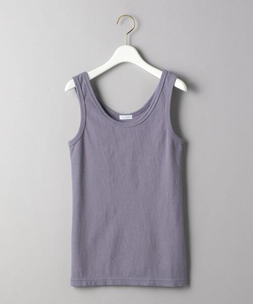 BEAUTY&YOUTH UNITED ARROWS（ビューティーアンドユースユナイテッドアローズ）の「BY テレコタンクトップ ◆（タンクトップ・レディース・ダークブラウン/ブラック/ホワイト/ベージュ/ブラウン/ライラック・FREE）」の7枚目の写真